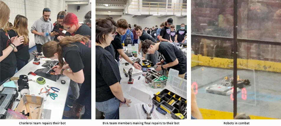 DMI story with students building robots in BOTSIQ competition